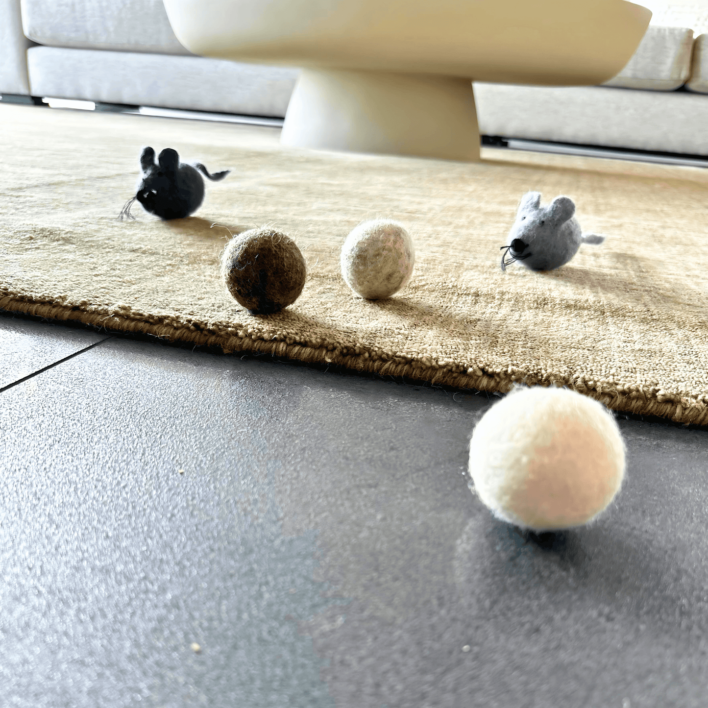 100% New Zealand Natural Wool. Non-Toxic. No Plastics. Recyclable. Compostable. Toy Mice. Sustainable Cat Products Australia. Eco-Friendly.