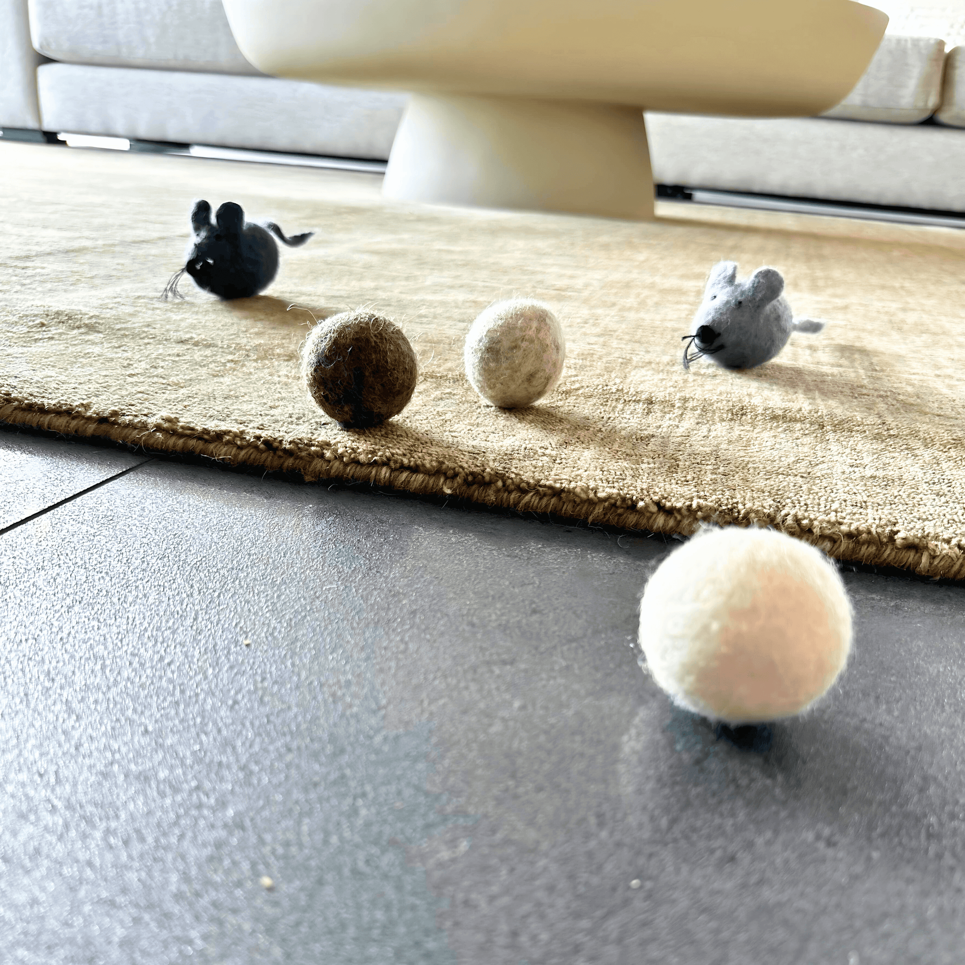 100% New Zealand Natural Wool. Non-Toxic. No Plastics. Recyclable. Compostable. Toy Mice. Sustainable Cat Products Australia. Eco-Friendly.